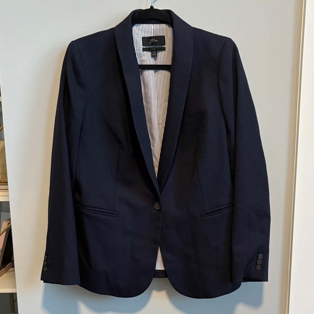 J. Crew Women's Navy Wool Parke Blazer